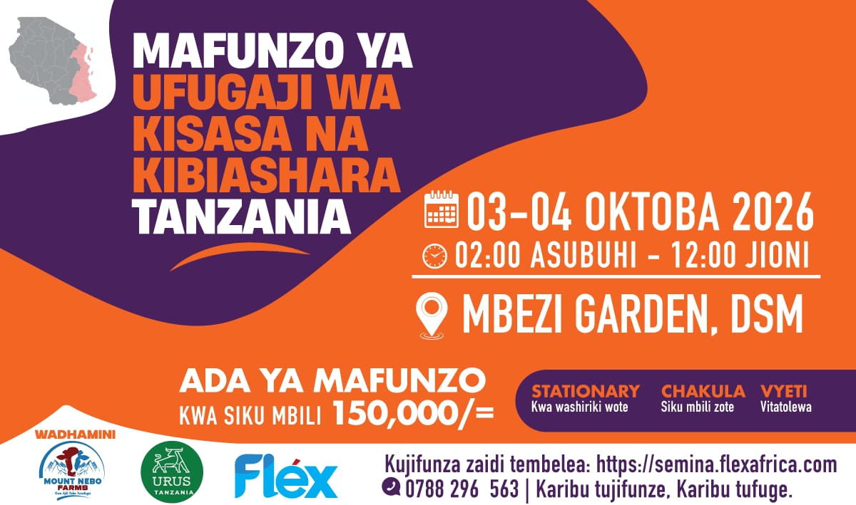 Tangazo la Semina ya ufugaji wa kisasa na kibiashara
